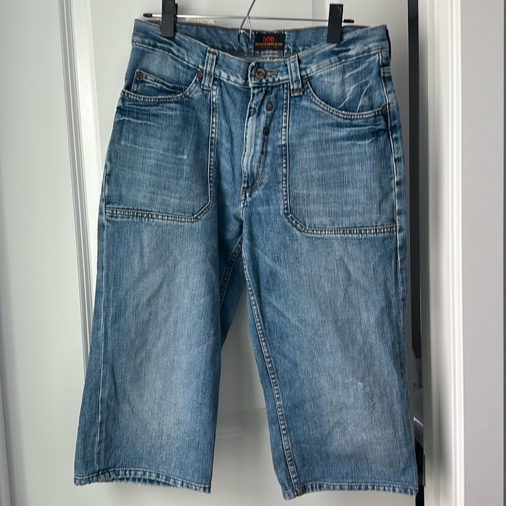 Lee Denim Cropped Jeans “three-fourth” Style Size 32